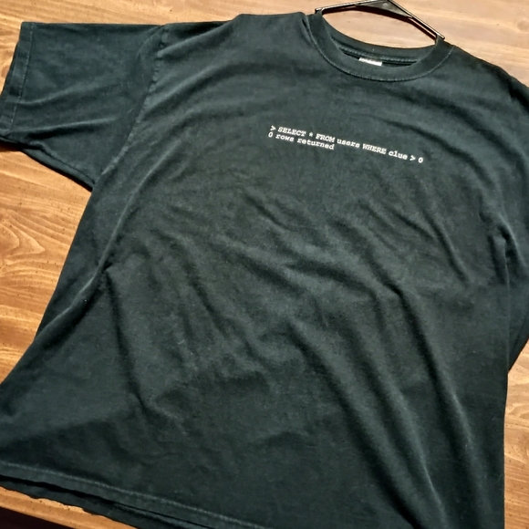 PROGRAMMER HUMOR T-SHIRT - 2XL // Funny SQL Code Coder tee shirt Programming - Picture 5 of 7